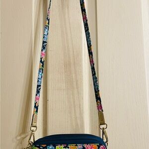 Lilly Pulitzer Disney Minnie & Mickey Mouse Navy Floral Crossbody Bag
